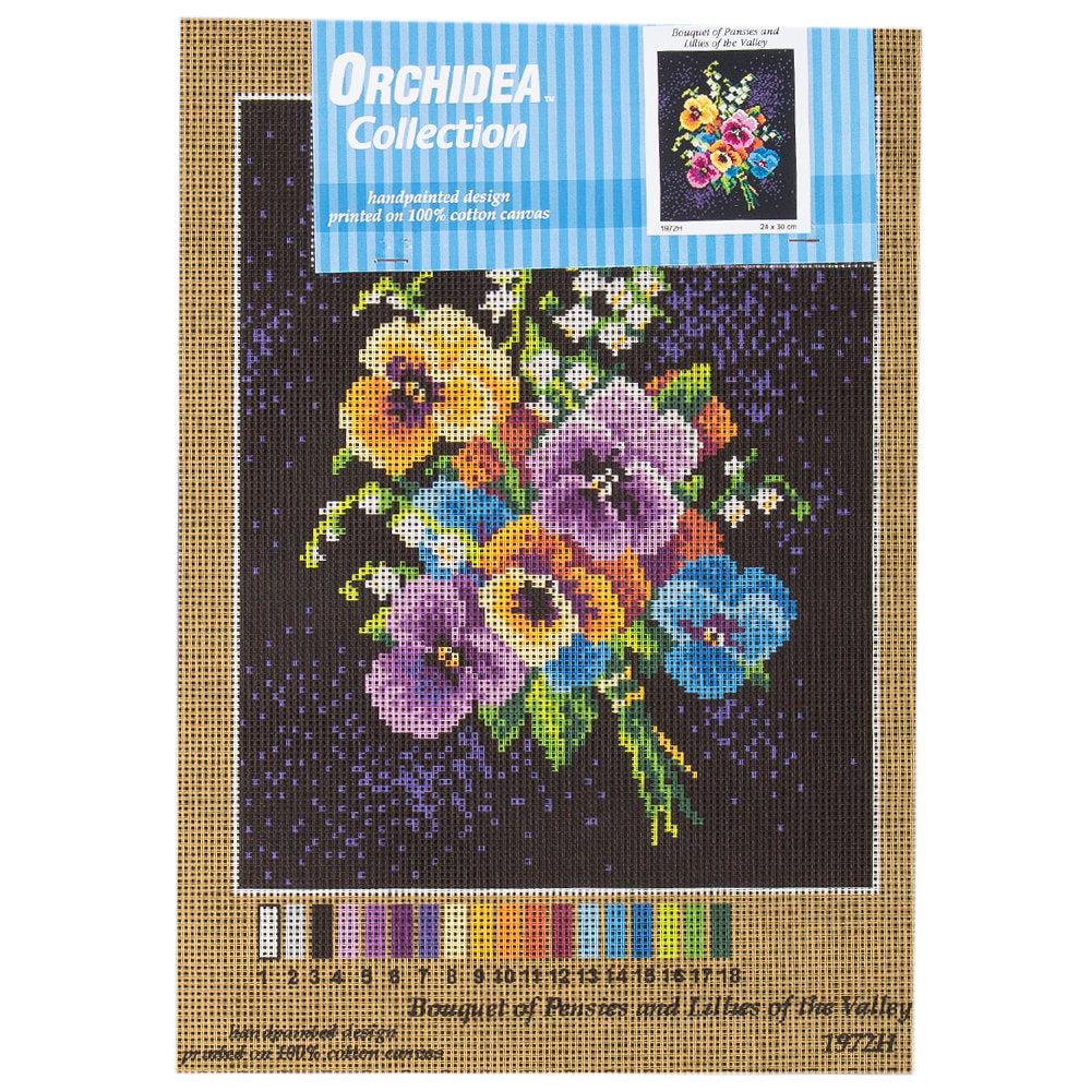 Orchidea 24x30cm Çiçekler Baskılı Goblen